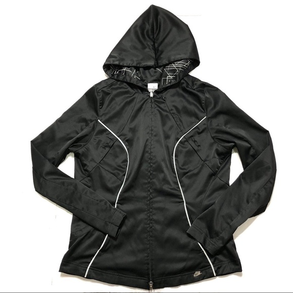 Nike Black Vented Track Jacket Sz Large Women’s - Picture 1 of 8
